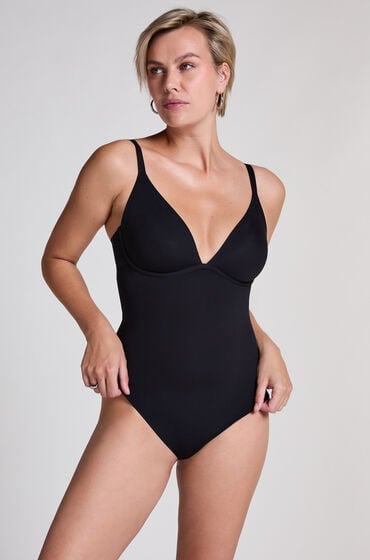Hunkemöller Geschmeidiger ungepolsterter Body Schwarz von Hunkemöller