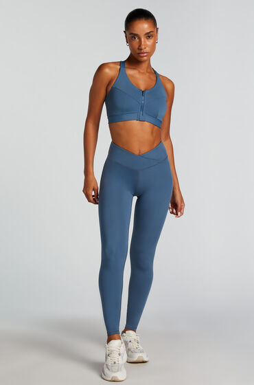 Hunkemöller HKMX Gekreuzte High Waist-Leggings Blau von Hunkemöller