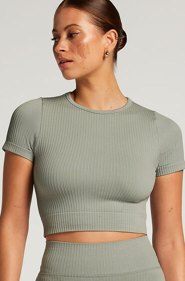 Hunkemöller HKMX Sport cropped top Seamless grün von Hunkemöller