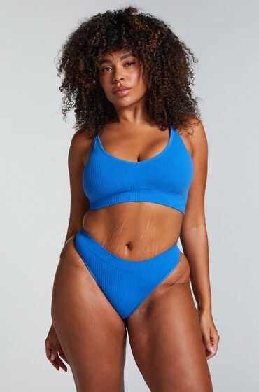 Hunkemöller Hoch ausgeschnittener String Dianne Blau Hunkemöller Hoch ausgeschnittener String Dianne Blau von Hunkemöller
