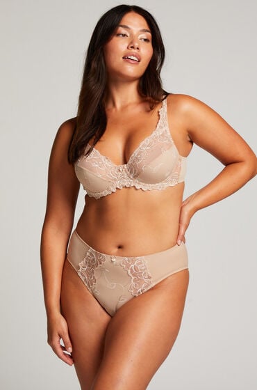 Hunkemöller Hochgeschnittener Slip Diva Beige von Hunkemöller