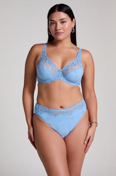 Hunkemöller Hochgeschnittener Slip Diva Blau von Hunkemöller