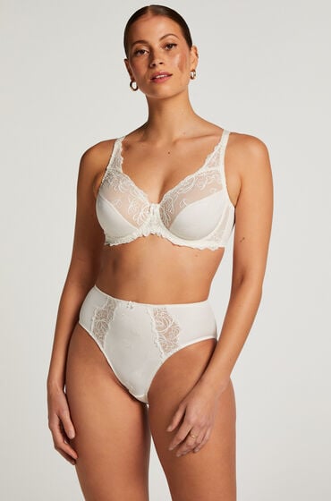 Hunkemöller Hochgeschnittener Slip Diva Weiß von Hunkemöller