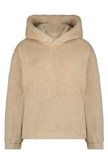 Hunkemöller Hoodie aus Fleece Snuggle Beige von Hunkemöller