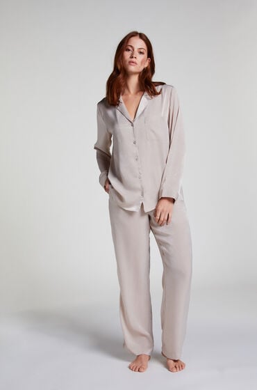 Hunkemöller Hose Satin Beige Hunkemöller Hose Satin Beige von Hunkemöller