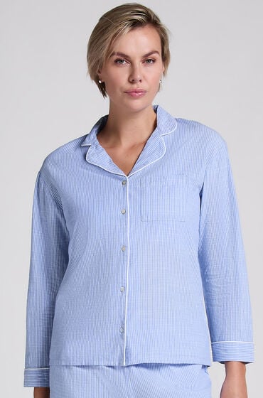 Hunkemöller Jacke Baumwolle Blau Hunkemöller Jacke Baumwolle Blau von Hunkemöller