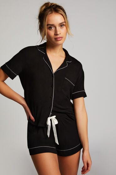 Hunkemöller Jersey-Shorts Essential Schwarz von Hunkemöller