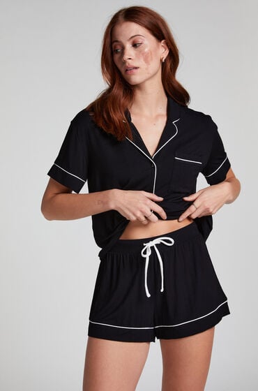 Hunkemöller Jersey-Shorts Essential Schwarz von Hunkemöller