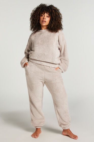 Hunkemöller Jogginghose aus Fleece Snuggle Grau von Hunkemöller