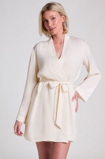 Hunkemöller Kimono Satin Weiß Hunkemöller Kimono Satin Weiß von Hunkemöller