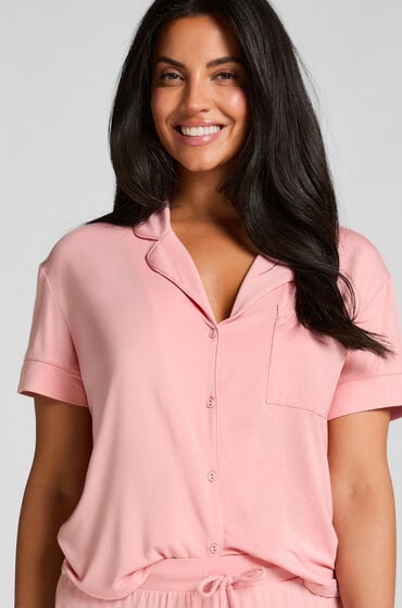 Hunkemöller Kurzärmelige Jersey-Jacke Essential Rose Hunkemöller Kurzärmelige Jersey-Jacke Essential Rose von Hunkemöller