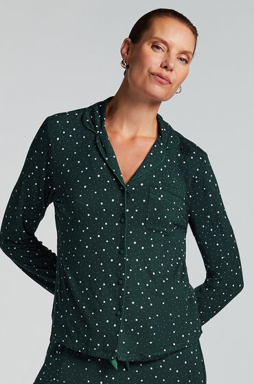 Hunkemöller Langärmelige Jersey-Jacke Essential grün von Hunkemöller