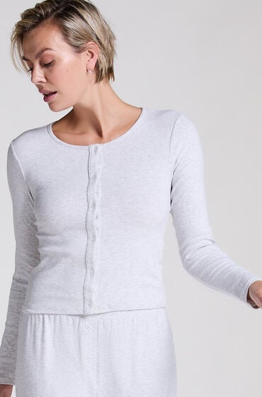 Hunkemöller Pyjama-Oberteil Grau Hunkemöller Pyjama-Oberteil Grau von Hunkemöller