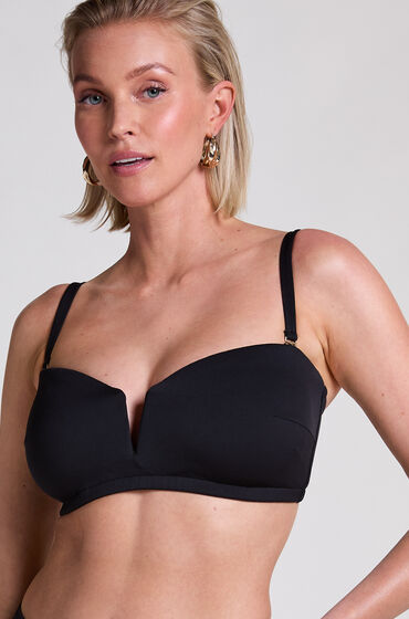 Hunkemöller Neopren Bandeau Bikinioberteil Schwarz Hunkemöller Neopren Bandeau Bikinioberteil Schwarz von Hunkemöller