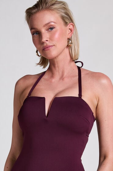 Hunkemöller Neoprene-Badeanzug mit Bandeau-Oberteil Lila Hunkemöller Neoprene-Badeanzug mit Bandeau-Oberteil Lila von Hunkemöller