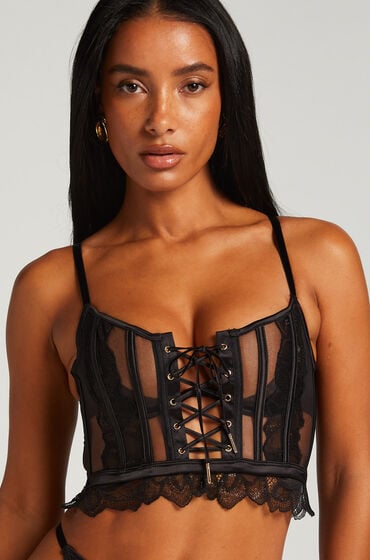 Hunkemöller Nicht gepolsterter Longline-Bügel-BH Cierra Schwarz Hunkemöller Nicht gepolsterter Longline-Bügel-BH Cierra Schwarz von Hunkemöller