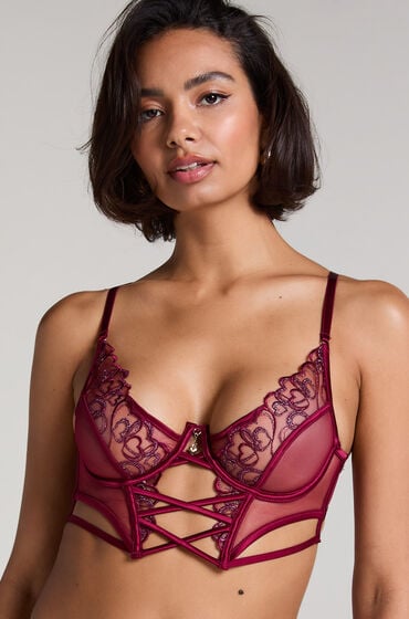 Hunkemöller Nicht gepolsterter Longline-Bügel-BH Scarlett Rot von Hunkemöller