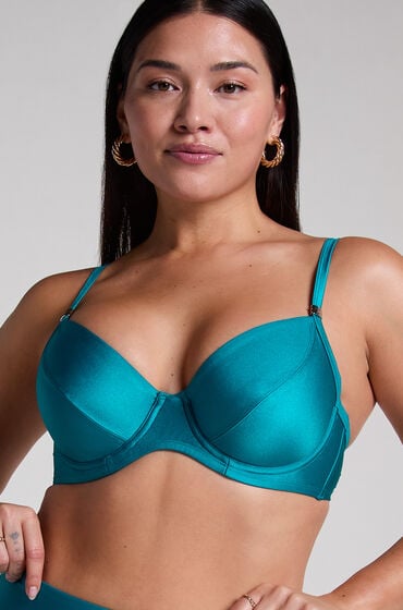 Hunkemöller Nicht vorgeformtes Bügel-Bikini-Oberteil Aqua Blau von Hunkemöller