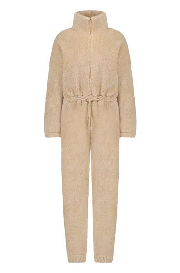 Hunkemöller Onesie aus Fleece Beige von Hunkemöller