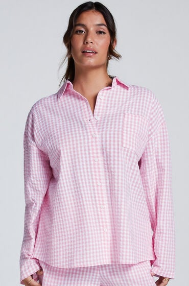 Hunkemöller Pyjama-Oberteil aus Baumwolle Rose von Hunkemöller