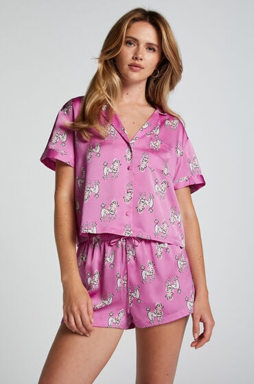 Hunkemöller Pyjama-Shorts Satin Lila von Hunkemöller