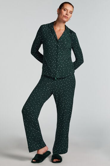 Hunkemöller Pyjamahose Jersey grün von Hunkemöller