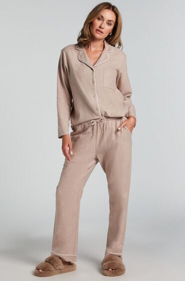 Hunkemöller Pyjamahose aus Flanell Beige von Hunkemöller