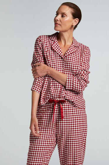 Hunkemöller Pyjamaset Flannel Rot von Hunkemöller