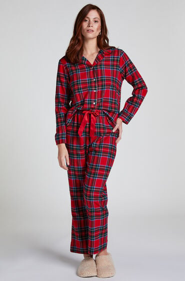 Hunkemöller Pyjamaset Flannel Rot von Hunkemöller