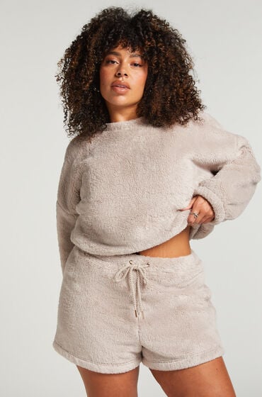 Hunkemöller Pyjamaset Fleece Grau von Hunkemöller