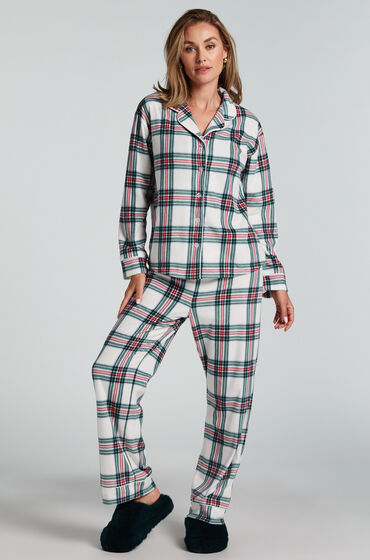 Hunkemöller Pyjamaset Fleece Weiß von Hunkemöller