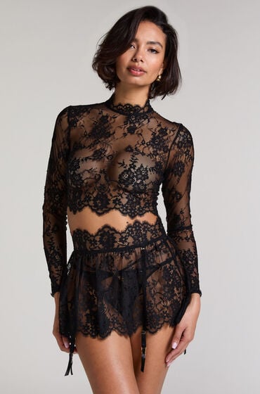 Hunkemöller Rok Lace Schwarz von Hunkemöller