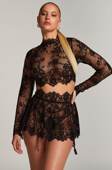 Hunkemöller Rok Lace Schwarz von Hunkemöller