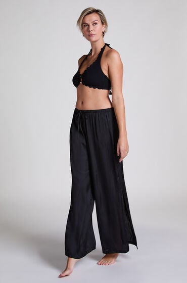 Hunkemöller Satin-Strandhose Schwarz Hunkemöller Satin-Strandhose Schwarz von Hunkemöller