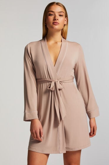 Hunkemöller Short Jersey Robe Essentials Beige von Hunkemöller