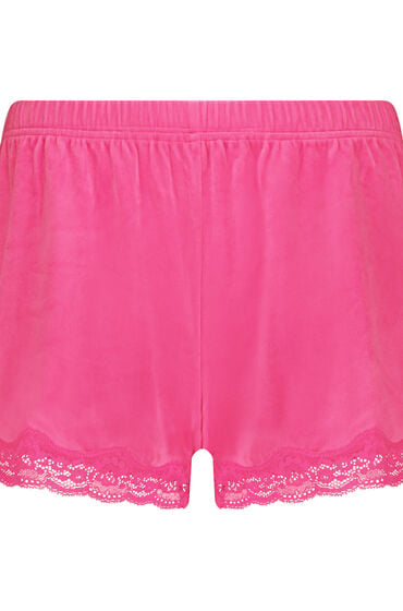 Hunkemöller Shorts aus Velours mit Spitze Rose von Hunkemöller