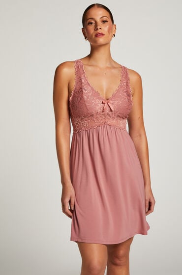 Hunkemöller Slipdress Nora Lace Rose von Hunkemöller