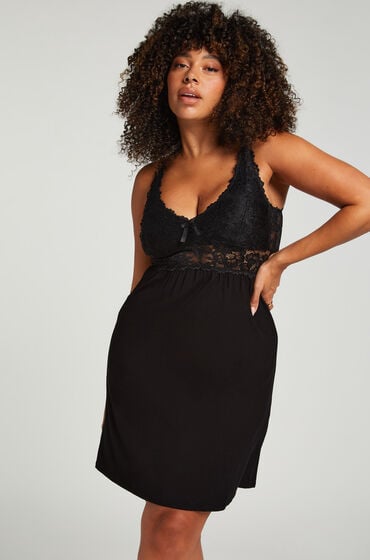 Hunkemöller Slipdress Nora Lace Schwarz Hunkemöller Slipdress Nora Lace Schwarz von Hunkemöller