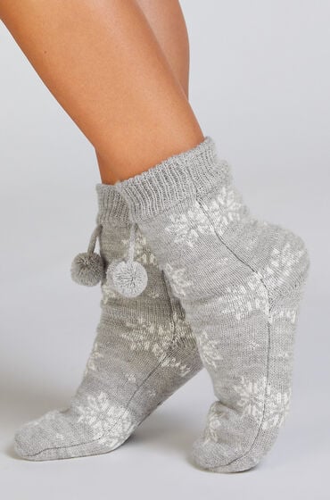 Hunkemöller Stiefelsocken Grau von Hunkemöller