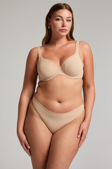 Hunkemöller String Mesh Beige von Hunkemöller