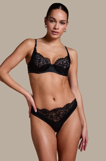 Hunkemöller String Poppy Schwarz von Hunkemöller