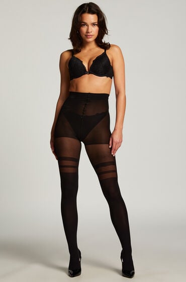 Hunkemöller Strumpfhose Fishnet Overknee Schwarz von Hunkemöller