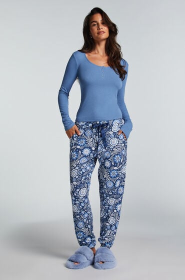 Hunkemöller Tall Pyjamahose Blau von Hunkemöller