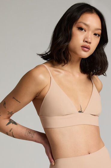 Hunkemöller Triangel Bralette Smooth Beige von Hunkemöller