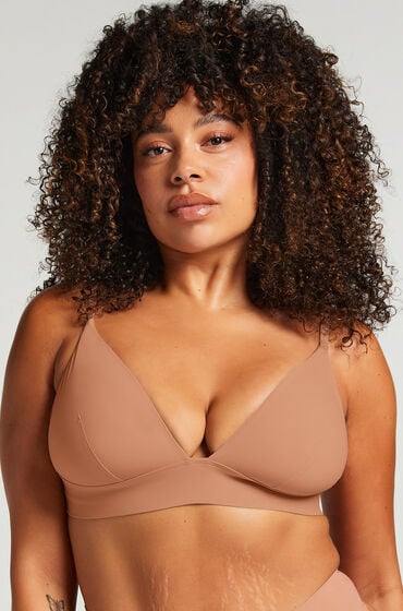 Hunkemöller Triangel Bralette Smooth Braun von Hunkemöller