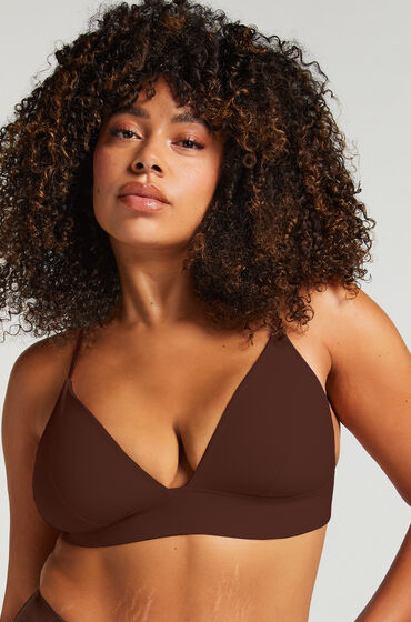 Hunkemöller Triangel Bralette Smooth Braun von Hunkemöller