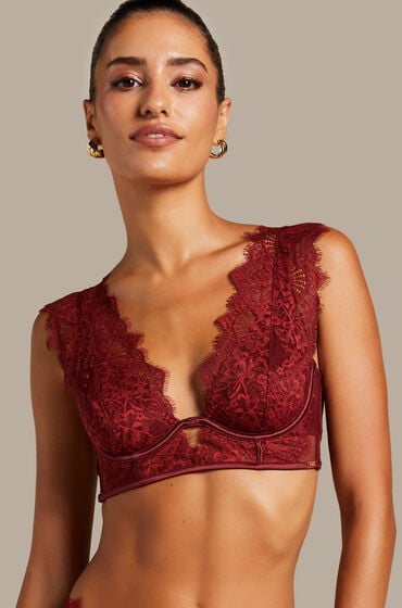 Hunkemöller Ungepolsterter Longline-Bügel-BH Zoe Rot von Hunkemöller