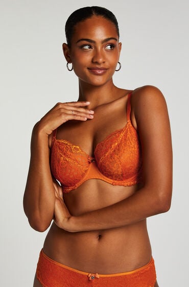 Hunkemöller Unwattierter Bügel-BH Marine Orange von Hunkemöller