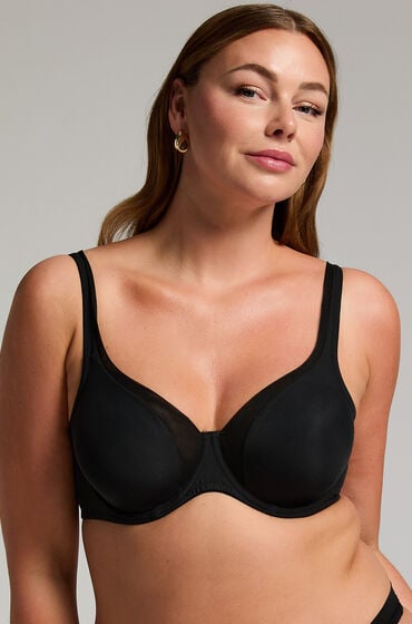 Hunkemöller Unwattierter Bügel-BH Mesh Schwarz von Hunkemöller