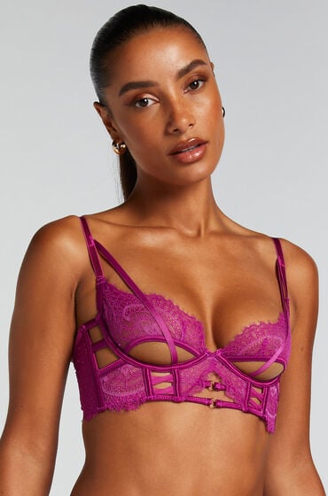 Hunkemöller Unwattierter Longline Bügel-BH Monet Lila von Hunkemöller